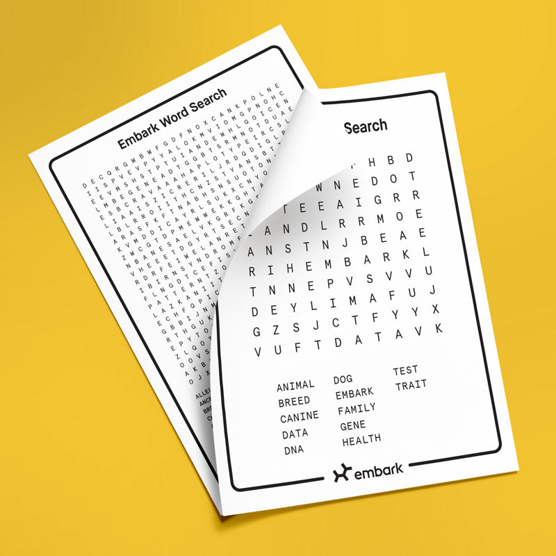 word searches and scrambles for dog lovers